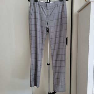 Banana Republic Grey Checked Wool Blend Ryan Pants Size 4